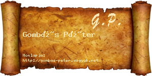 Gombás Péter névjegykártya